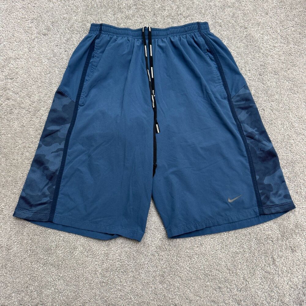 Nike Dri-FIT Running Shorts Men Small Blue Lined Lightweight Moisture-Wicking
